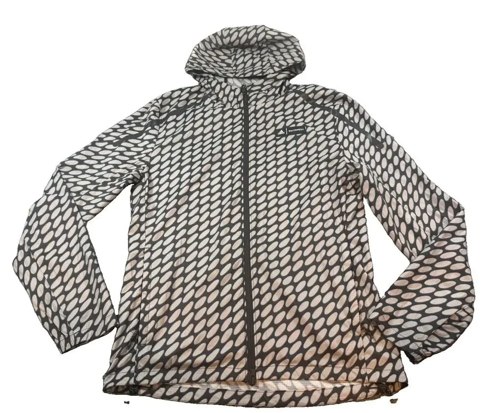 Adidas X Marimekko Marathon Waterproof Jacket Men’s Size Small Black Gray
